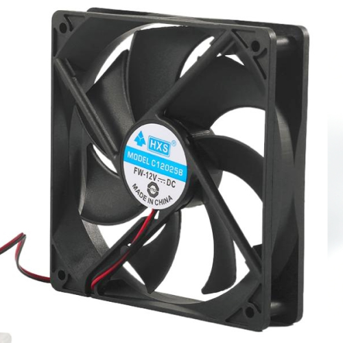 Кулер корпусний Merlion EZF 12025, 120x120x25mm, RPM 1100&plusmn;10%, 12V / 0.3A, 2-pin, Black, OEM