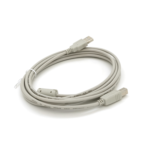 Кабель USB 2.0 AM / BM, 3.0m, 1 ферит, білий