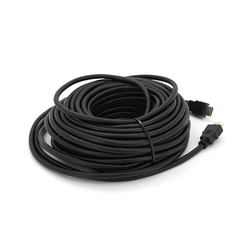 Кабель HDMI-HDMI HIGH SPEED 20m, v1.4, OD-7.5mm, круглий Black, коннектор Black, (Пакет) Q30
