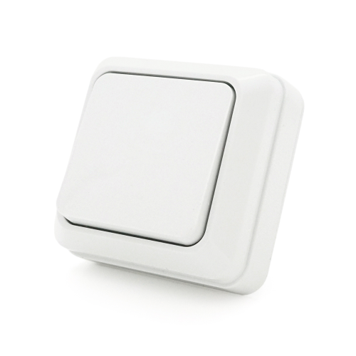 Вимикач одинарний зовнішнього монтажу, White, Q10