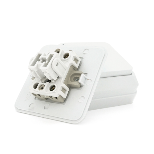 Вимикач одинарний зовнішнього монтажу, White, Q10