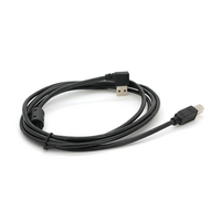 Кабель USB 2.0 RITAR AM / BM, 2.0m, кутовий 90&amp;deg;, чорний