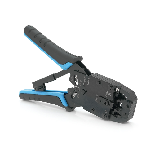 Інструмент Merlion HT-200R з храповиком для обтискача RJ-45 (8P8C) та RJ-12 / 11 (6P6C), 4P / 6P / 8P