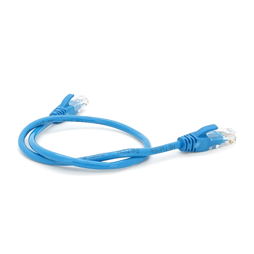 Патч-корд литий RITAR, UTP, RJ45, Cat.5e, 0,25m, синій, Cu (мідь)