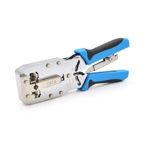 Инструмент Ritar HT-2810R с храповиком для обжимки RJ-45 (8P8C Cat-6) и RJ-12 / 11 (6P6C), 4P / 6P / 8P