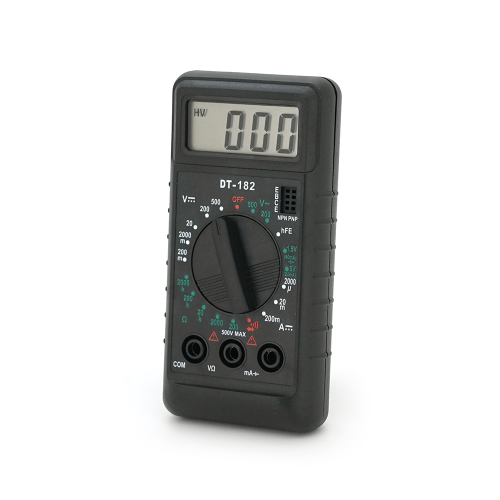 Мультиметр DT-182, Вимірювання: V, A, R, 110г, 100*50*20mm, Q100