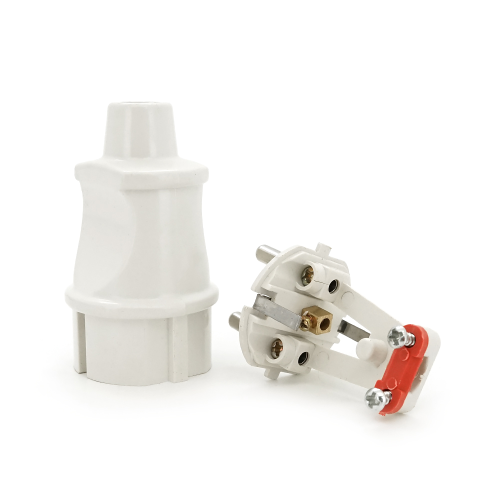 Вилка з заземленням, 16A 250V, A101, White, Q24