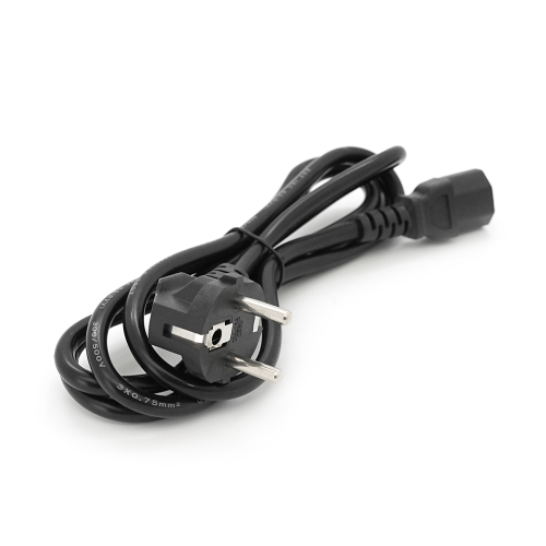 Кабель живлення Schuko PC-186 CEE7 / 7-C13, 1.8M, 0.75mm, OEM (євровилках) Q25 / 200