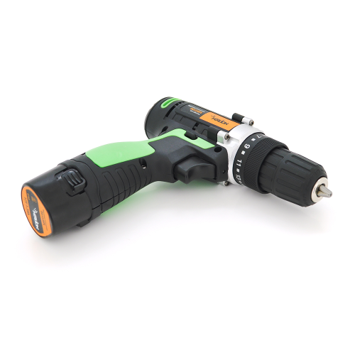 Шуруповерт Merlion DR1220PL з насадкою для шурупів, двома батареями по 12V, ємність кожної батареї по 1,3Ah + зарядний пристрій