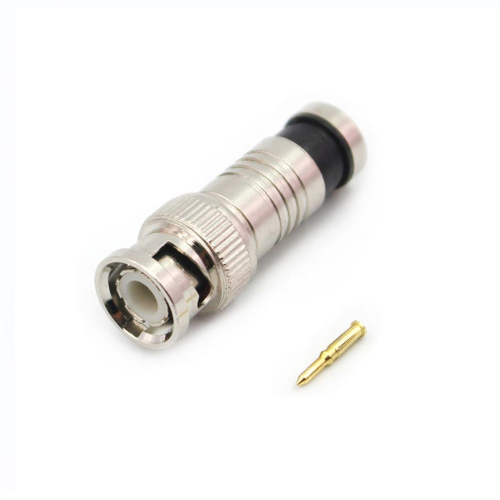 Роз&apos;єм BNC-M компресійний під коаксіальний кабель RG-6 + жовтий наконечник Q100