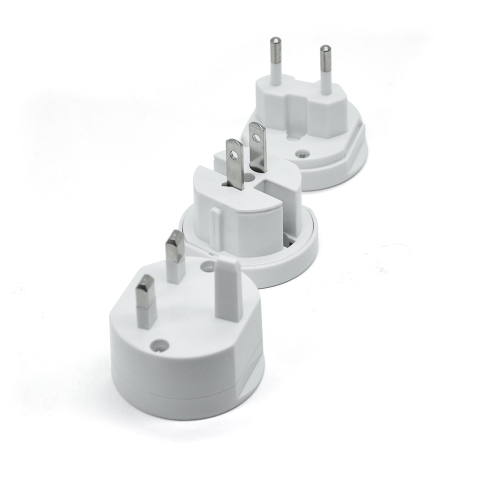 Перехідник на американка / євророзетка 4 in 1, White, BOX
