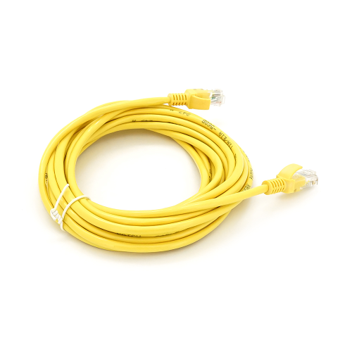 Патч-корд литий RITAR, UTP, RJ45, Cat.5e, 5m, жовтий, Cu (мідь) Q300