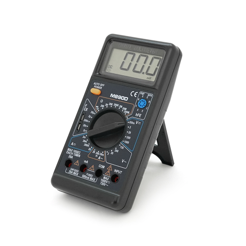 Мультиметр M-890D Вимірювання: V (AC / DC), A (AC / DC), &amp;Omega;, C, hFE. Функції: продзвонювання, тест діодів, транзисторів.