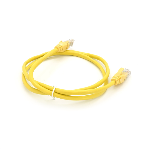 Патч-корд литий RITAR, UTP, RJ45, Cat.5e, 1m, жовтий, Cu (мідь) Q500