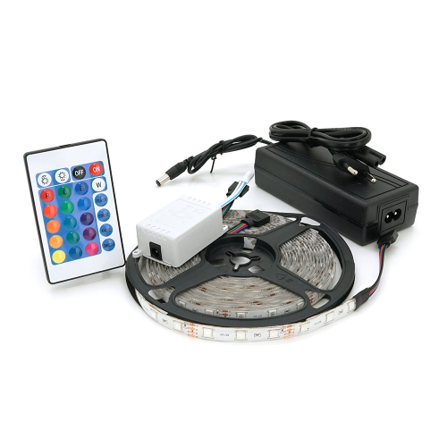 Комплект світлодіодної стрічки 5050 RGB 5 метрів, пульт, блок живлення