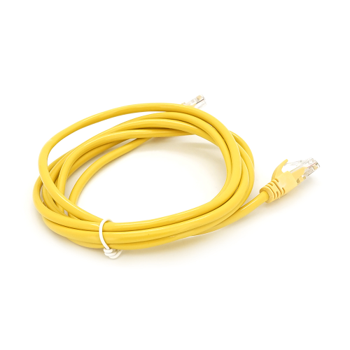 Патч-корд литий RITAR, UTP, RJ45, Cat.5e, 2m, жовтий, Cu (мідь) Q300