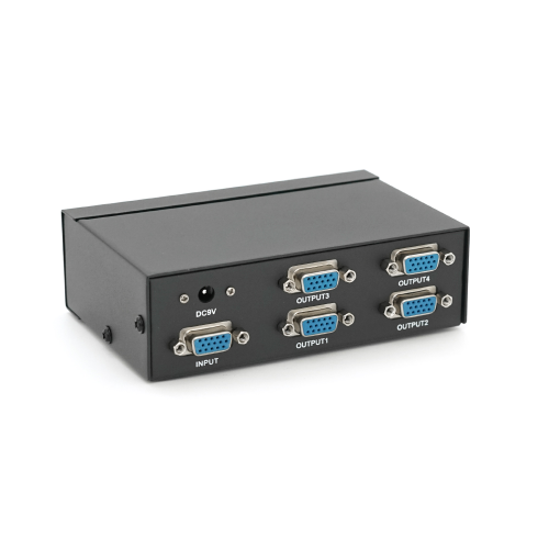 Активний спліттер VGA сигналу KV-FJ2504S 150MHz 4 Port, DC5V / 2A