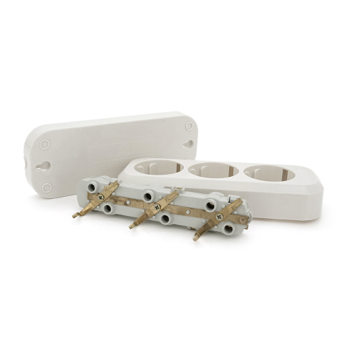 Колодка для подовжувача 3 гнізда з заземленням 16A 250V Q83