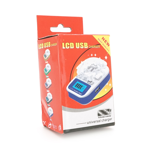 Універсальний зарядний пристрій LCD CH-969 для батарей 5.2V 0.6A, 220V, Red, Box