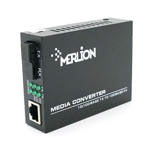 Медіаконвертер Merlion A (IC + 113), 1310 WDM одноволоконний Full / Half duplex, SC 25km (-40 + 85 &amp;deg; C), + блок живлення 5V 1A Q50