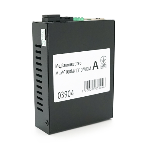 Медіаконвертер Merlion A (IC + 113), 1310 WDM одноволоконний Full / Half duplex, SC 25km (-40 + 85 &amp;deg; C), + блок живлення 5V 1A Q50