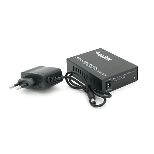 Медіаконвертер Merlion A (IC + 113), 1310 WDM одноволоконний Full / Half duplex, SC 25km (-40 + 85 &amp;deg; C), + блок живлення 5V 1A Q50