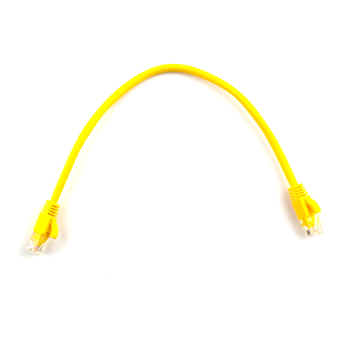 Патч-корд литий RITAR, UTP, RJ45, Cat.5e, 0,3m, жовтий, Cu (мідь)