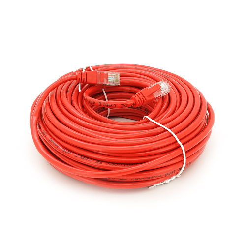 Патч-корд литий RITAR, UTP, RJ45, Cat.5e, 25m, червоний, Cu (мідь)