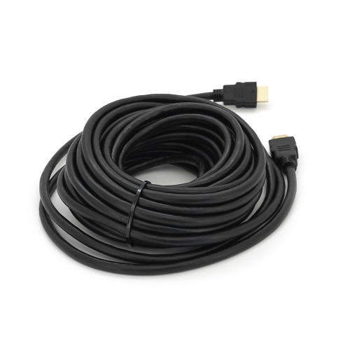 Кабель Merlion HDMI-HDMI HIGH SPEED 10m, v1.4, OD-7.5mm, круглий Black, коннектор Black, (Пакет) Q50