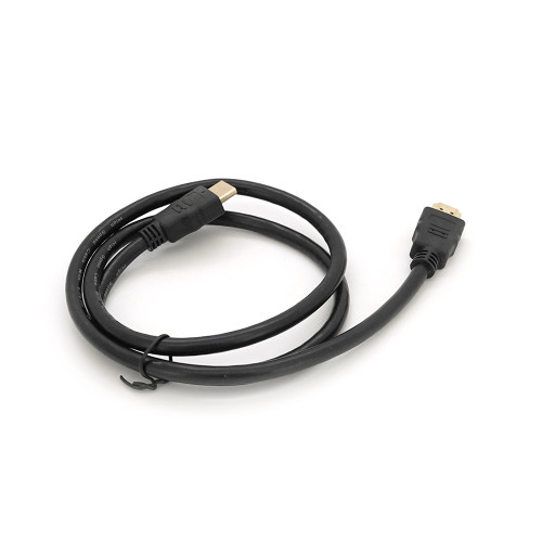 Кабель Merlion HDMI-HDMI HIGH SPEED 1m, v1.4, OD-7.5mm, круглий Black, коннектор Black, (Пакет), Q400