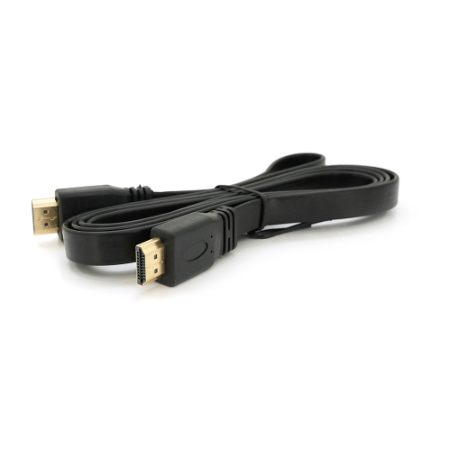 Кабель Merlion HDMI-HDMI 1.5m, v1.4, плоский Black, (Пакет), Q150
