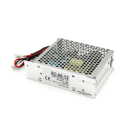 ББЖ перфорований з лед індикацією 12V 5А, SC-60W-12, (129*98*38)