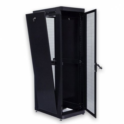 Шафа 19&quot; 42U, 800х865 мм (Ш*Г), посилена, перфоровані двері (66%),чорна