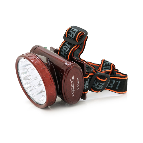 Ліхтарик LX-1898, 13*LED, 2 режими, корпус-пластик, вбудований акумулятор + кабель живлення від мережі, лінза 70*55мм, BOX