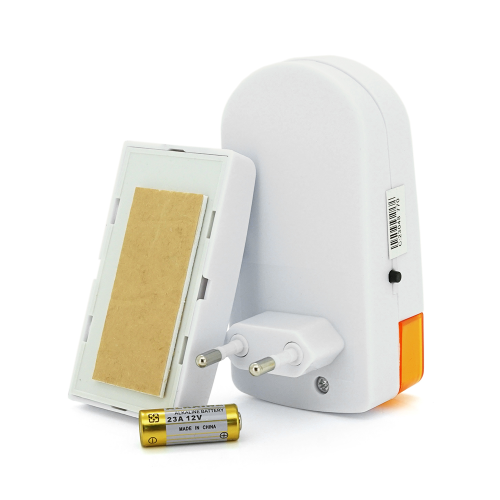 Бездротовий дверний дзвінок Luckarm 8603, приймач-передавач, 15 мелодій, світлооповіщення, дальність 90 метрів, White, Blister