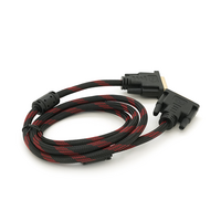 Кабель DVI (M) - DVI (M) 1.5m 2 фільтра Black/Red