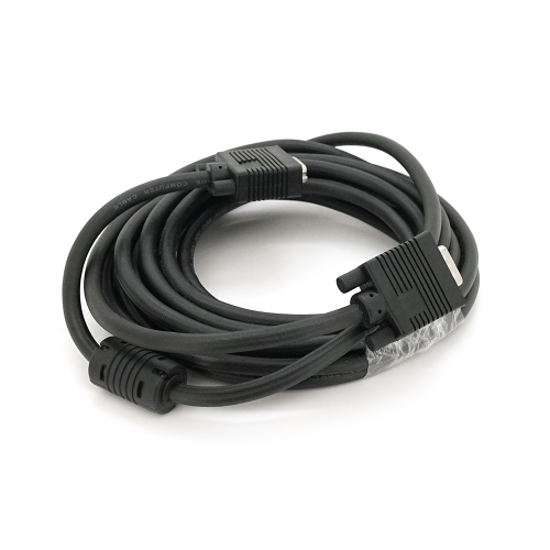 Кабель Merlion VGA 5m, male to male (тато-тато), 1 фериту, чорний, Пакет Q50