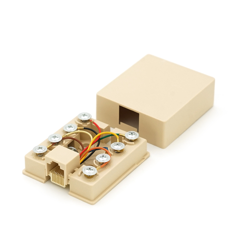 Розетка RJ-45 зовнішня одинарна CAT-5 пряма