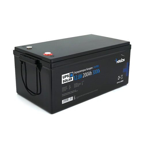 Літій-залізо-фосфатний акумулятор Merlion LiFePO4 12.8V 200AH,(4S1P / BMS-100A), (522x270x225), 3000 циклів