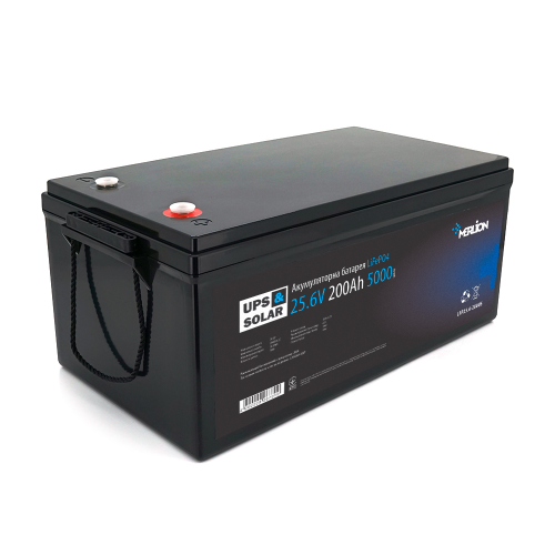 Літій-залізо-фосфатний акумулятор Merlion LiFePO4 25.6V 200AH (8S1P / BMS-100A), (522x268x218), до 5000 циклів