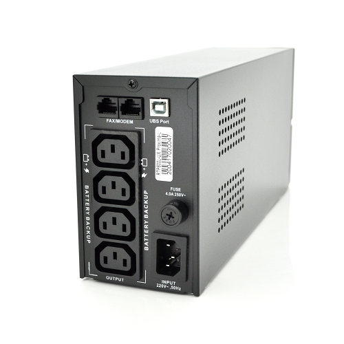 ДБЖ Ritar RTP600L-UX-IEC (360W) Proxima-L, LED, AVR, 3st, USB, 4xIEC-320 C14, 145-290Vac, 1x12V7Ah, plastik Case (314 x 97 X 143) 4,6 кг Q4
