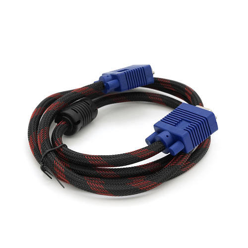 Кабель VGA(M) - VGA(M) 1.5m 1 фільтр Merlion Black/Red