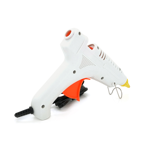 Клейовий пістолет з живленням від 220V HJ020 100W, клей діаметром-7мм / 11мм + перехідник, White, Blister