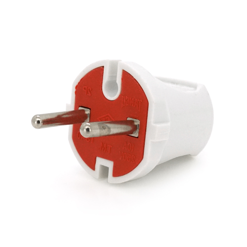 Вилка без заземлення 10А 250V A113, White, Q24