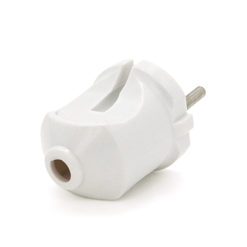 Вилка без заземлення 10А 250V A113, White, Q24
