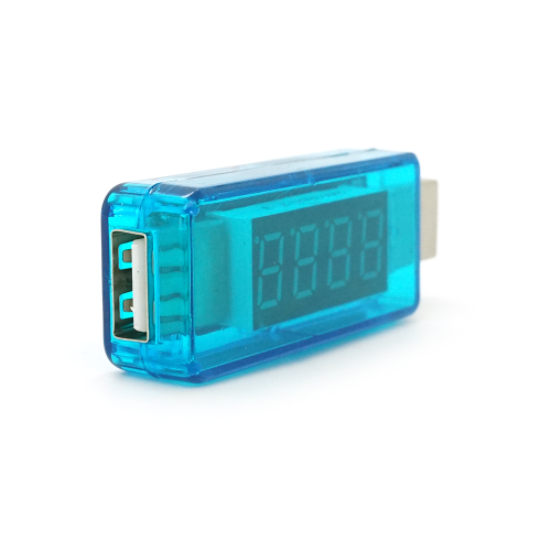 USB тестер Charger Doctor напруги (3-7.5V) та струму (0-2.5A) Blue