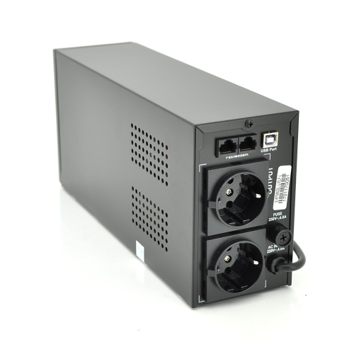 ДБЖ Ritar E-RTM600L-U (360W) ELF-L, LED, AVR, 2st, USB, 2xSCHUKO socket, 1x12V7Ah, metal Case Q4 (370*130*210) 4,8 кг (310*85*140)