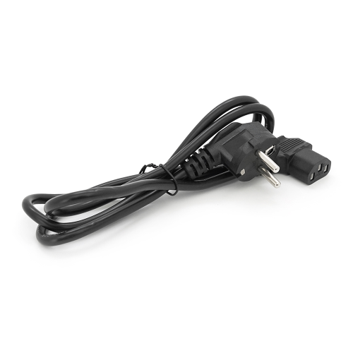Кабель живлення Schuko кутовий PC-186A CEE7 / 7-C13, 1.2M, 0.75mm, євровилках під 90 градусів, OEM Q24 / 300