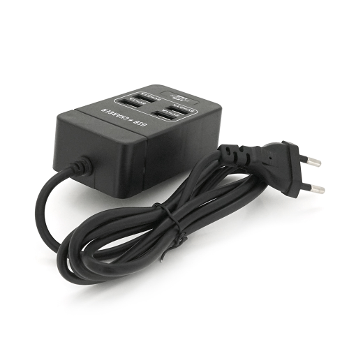 Мережевий фільтр ТВ-Т05, 4 USB, 1.5 м, перетин 3х0,5мм, 2.1А, Black, Box