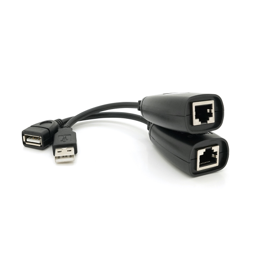 Подовжувач USB 2.0 сигналу по F / UTP до 50 метрів, RJ-45 to AM + RJ-45, Blister Q100